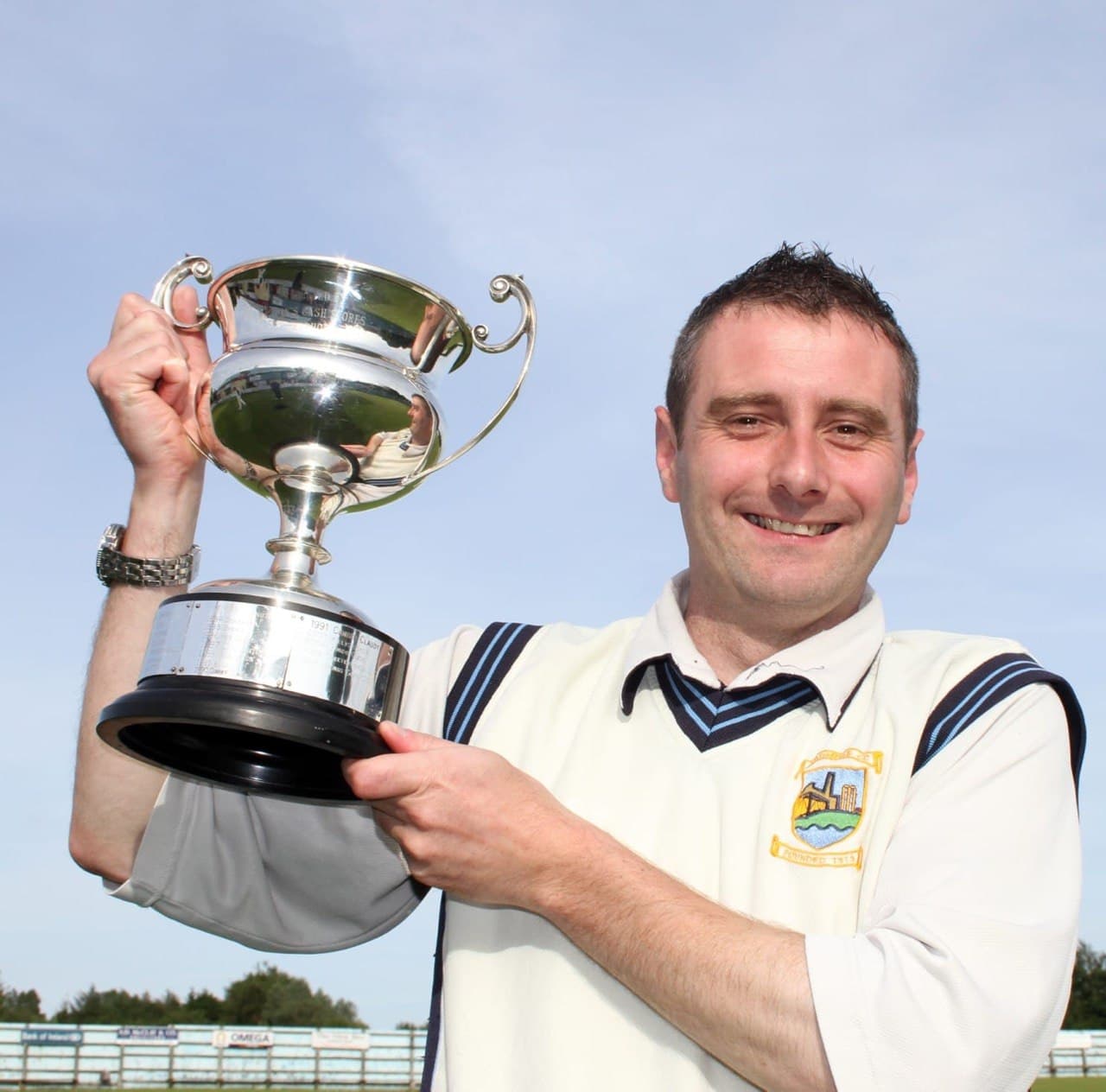 Captain with cup closeup